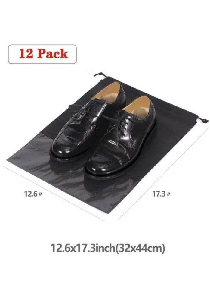 Hanayo 12-Pieces Portable Travel Shoe Bags Storage Organizer Bag 44x32centimeter  - Image 1