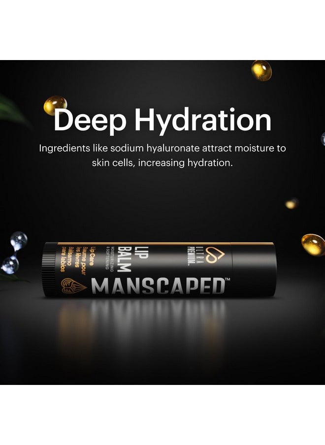 manscaped - MANSCAPED® Moisturizing and Soothing Lip Balm, Infused with Vitamin E, Peppermint Oil, and Eucalyptus Oil for Chapped Lips, Matte Finish (3-Pack) - Image 1