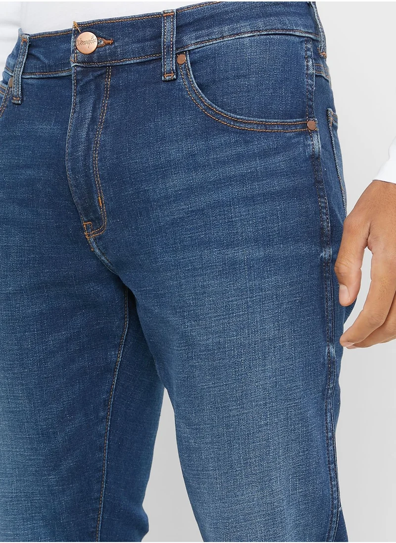 Wrangler Mid Wash Straight Fit Jeans