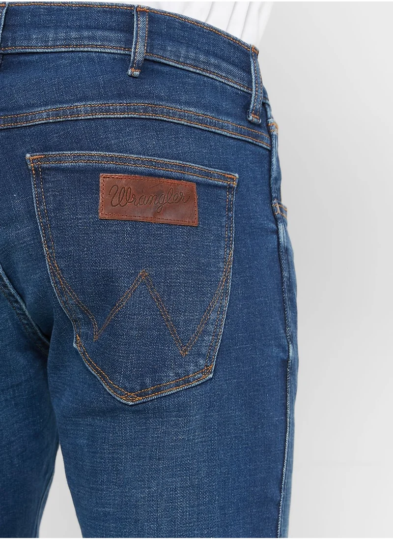 Wrangler Mid Wash Straight Fit Jeans