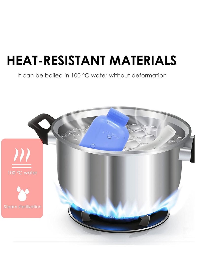 Peri Bottle Travel Shattaf, Portable Travel Bidet with Carry Bag,TPE Material Can Be Boiled, 500ml Capacity with 2 Sealing Ring,Essentials for Postpartum Perineal Care,Hemorrhoid Treatment,New Baby - Image 5