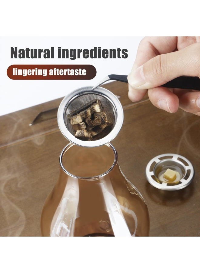 Baroin Glass Incense Holder for Sticks, Wooden Incense Stick Holder with Ash Catcher, Modern Insence-Stick Holder, Multi-Functional No Mess Incent Holder for Yoga Spa Meditation Home Zen Decor (Amber) - Image 3