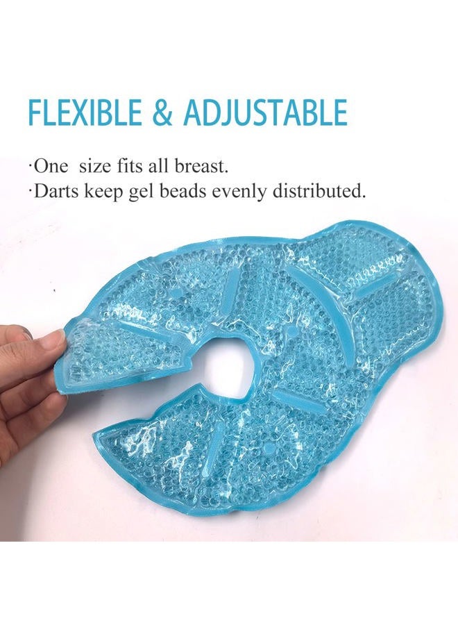 coldchill Reusable Breast Ice Packs, Breast Therapy Pack, Breastfeeding Essentials, for Breastfeeding Relief, Engorgement, Swelling Augmentation, Mastitis, Mastectomy Recovery, 2 Pack (Blue) - Image 3