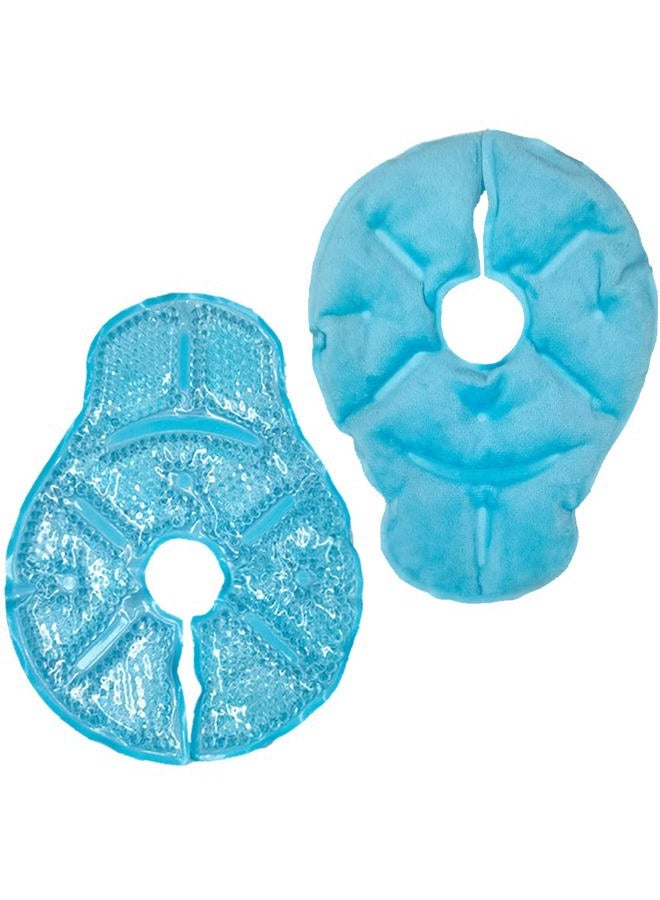 coldchill Reusable Breast Ice Packs, Breast Therapy Pack, Breastfeeding Essentials, for Breastfeeding Relief, Engorgement, Swelling Augmentation, Mastitis, Mastectomy Recovery, 2 Pack (Blue) - Image 1