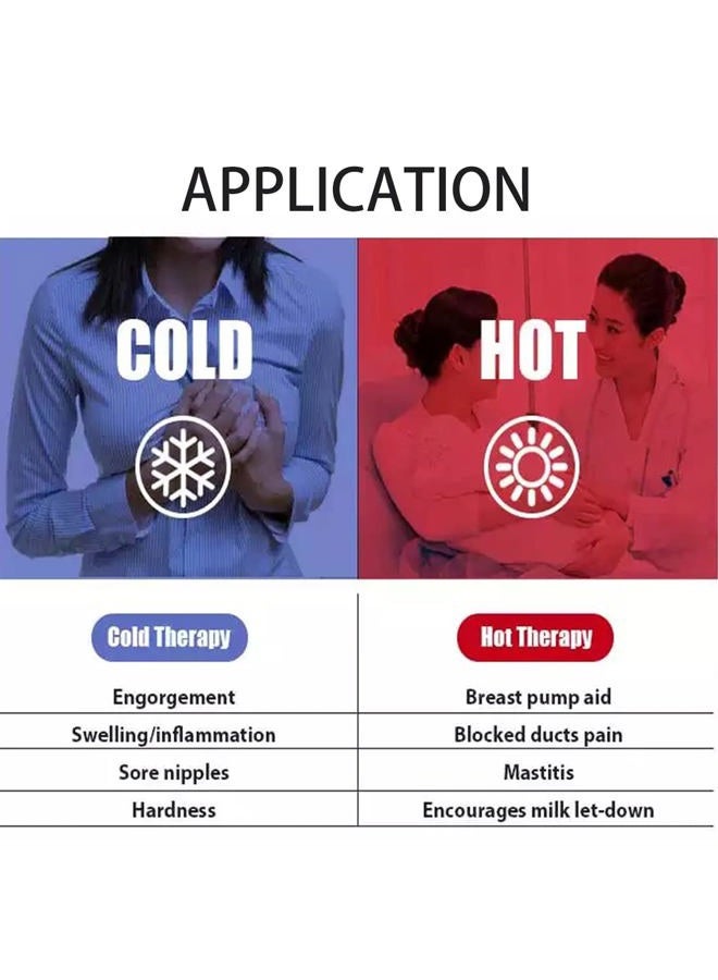 coldchill Reusable Breast Ice Packs, Breast Therapy Pack, Breastfeeding Essentials, for Breastfeeding Relief, Engorgement, Swelling Augmentation, Mastitis, Mastectomy Recovery, 2 Pack (Blue) - Image 5