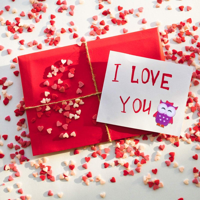 Winlyn Assorted Valentine's Day Craft Stickers - Heart, Cupcake, Owl, Bee Shaped Cutouts - Felt & Foam Stickers for Kids Scrapbooking Cards Decoration - Image 5