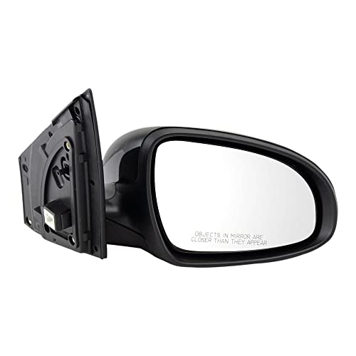 TRQ Passenger Side Power Mirror Smooth Black Paint to Match Compatible with 2017-2022 Kia Sportage KI1321196 - Image 3