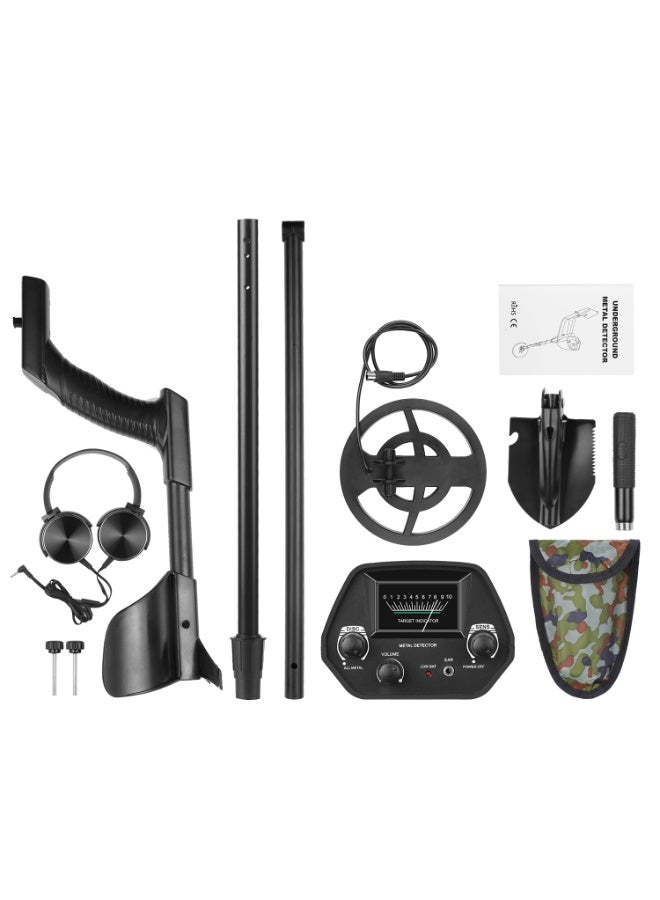 Underground Metal Detector Metal Finder Gold Detector Treasure Hunter Gold Digger Portable Metal Detection Instrument for Beginner Children Student - With Headphone & Shovel & Pouch - Image 1