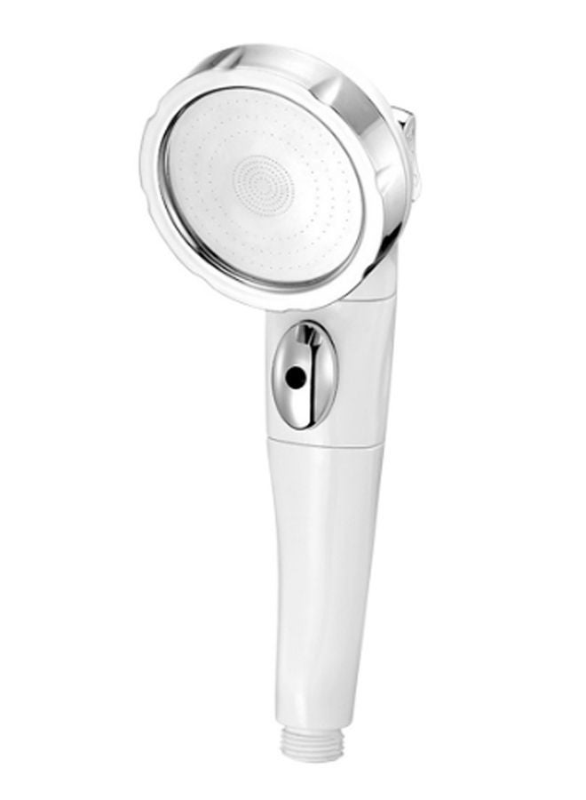 NIBEMINENT 3-Spray Settings Shower Head White/Silver 6.29inch