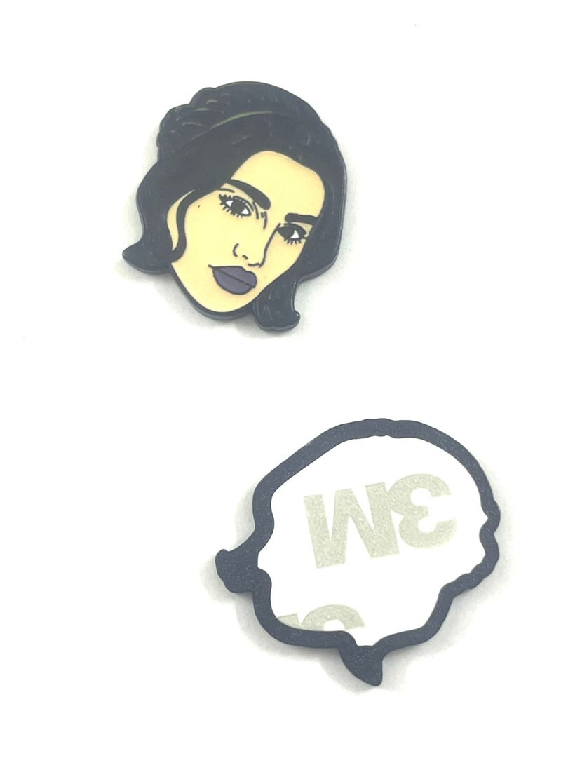 Smart girl Shape Metal Sticker for Mobile or Any Smooth Surface - Image 2