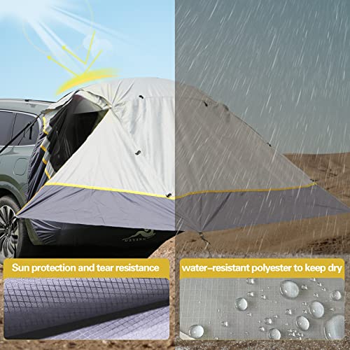 HREFEU SUV Tailgate Tent with Awning, Tailgate Shade Awning for Camping, Hatchback Tent,Sun Shelter Camping Outdoor Travel, Waterproof 3000MM UPF 50+ - Image 5