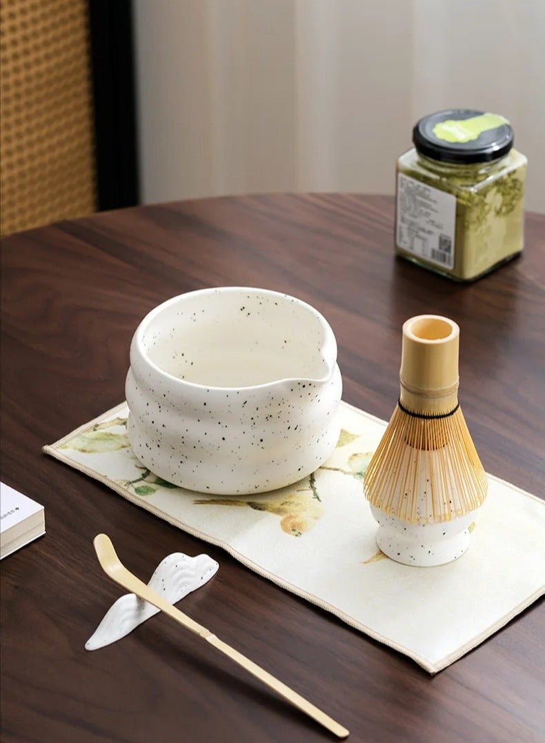 7 Pieces Matcha Whisk Set Bamboo Matcha Tools with Matcha Bowl Tea Sifter Whisk Holder Scoop Matcha Tea Making Kit  - Image 2