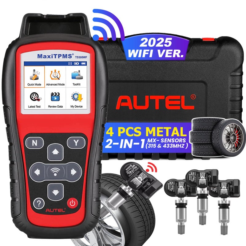 Autel MaxiTPMS TS508WF Kit  TPMS Tool with 4PCS 315433MHz Sensors Top Scanner for TPMS ResetActivationProgram