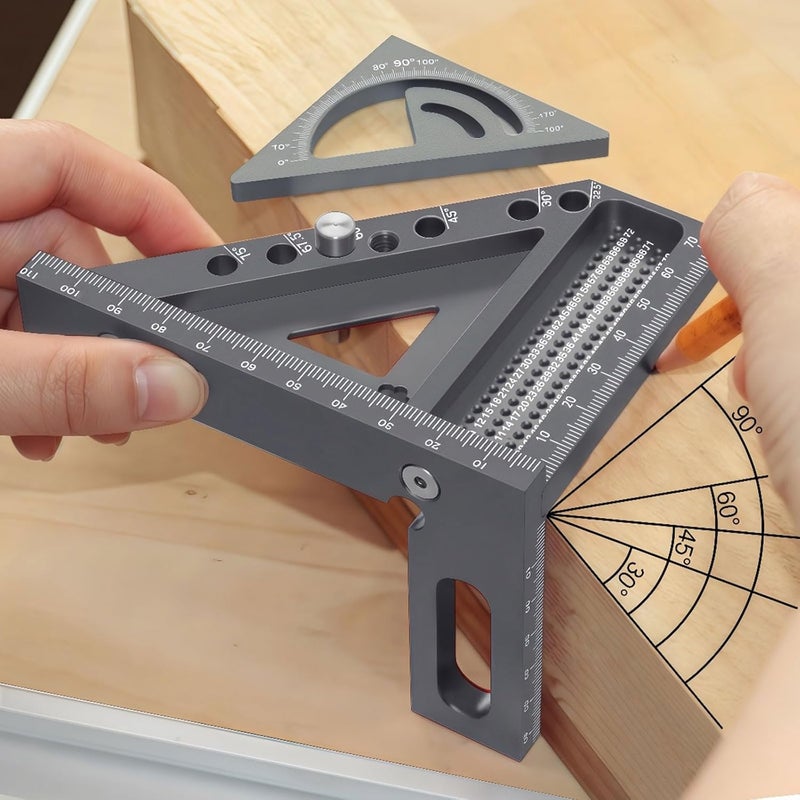 مجموعة مربع النجارة متعددة الوظائف عالية الوضوح للعلامات أداة قياس دقيقة اللون أ - Image 4