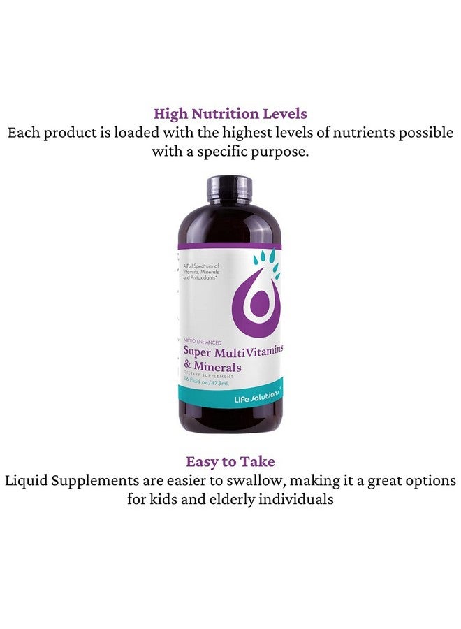 Life Solutions Super Multivitamins And Minerals  Professionally Formulated  Completely Natural  Liquid Dietary Supplement  16 Fl Oz - Image 5