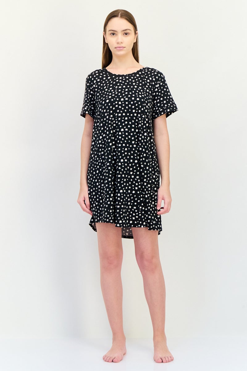 ANNE KLEIN Women Allover Print Short Sleeve Pajamas, Multicolor - Image 4