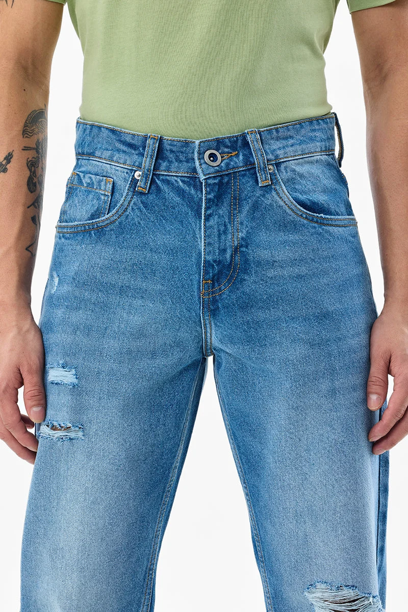 SNITCH  Relaxed Fit Distressed Jeans for Men | Best Price UAE