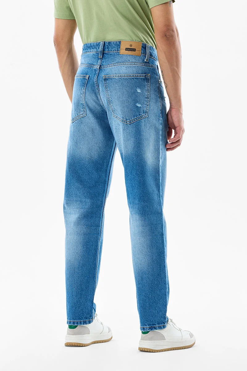 SNITCH  Relaxed Fit Distressed Jeans for Men | Best Price UAE