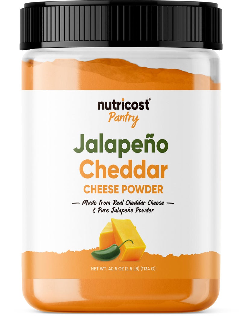 Nutricost Pantry Jalapeno Cheddar Cheese Powder (2.5 Pounds Per Bottle) - Powdered Cheese :: Great for Snacks, Cooking, Baking, Popcorn, and More! - Image 1