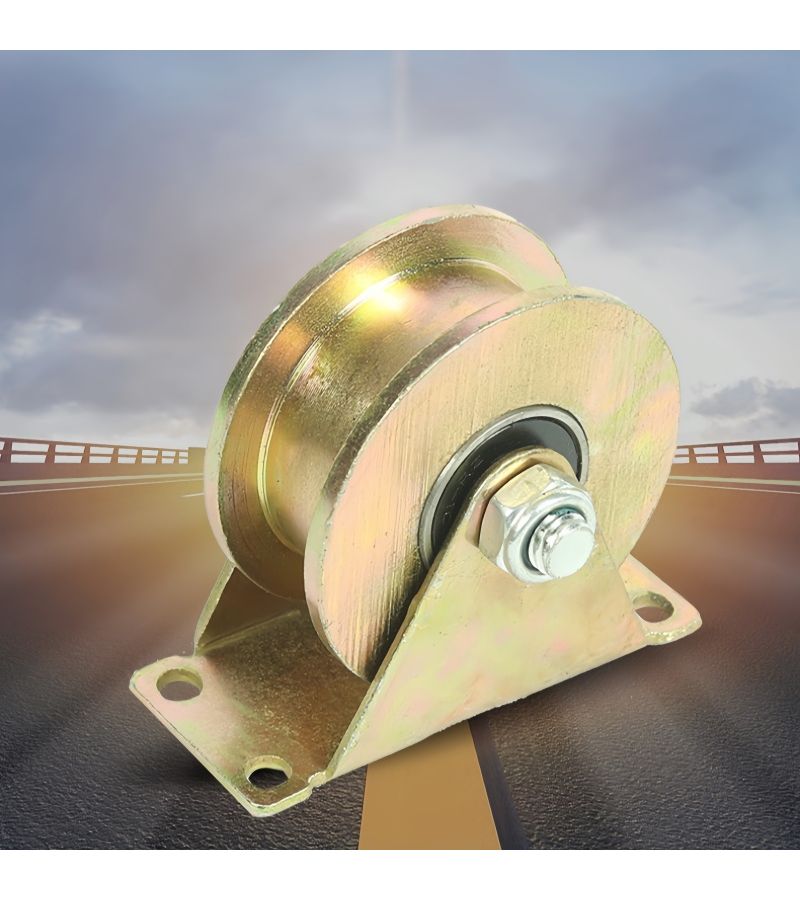 4 Pack Heavy Duty Cable Pulley V Groove Wheel Sliding Gate Roller 30mm V Shape Track Door Roller For Inverted Track Industrial Machinery - Image 3