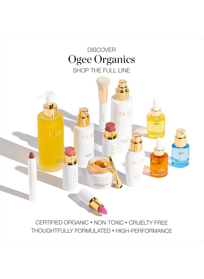 OGEE Tinted Sculpted Lip Oil - Lip Stain Made with 100% Organic Coconut Oil, Jojoba Oil, and Vitamin E - Best as Lip Balm, Lip Color or Lip Treatment - DAHLIA - Image 4