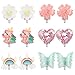 Wingchold 6Pairs Crystal Unicorn Clip On Earrings for Little Girls Rainbow Clipon Jewelry Butterfly Earrings Toddler Girls Dress Up Jewelry - Image 3