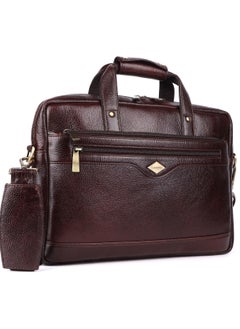LAVERI LEATHER LAVERI Laptop Bag for Men - Leather Messenger Bag for Office - Fits up to 15 Inch Laptop - Shoulder Bag with Multiple Compartments - Executive Leather Bag for Work/Travel/Casual  - 2815  - Image 1