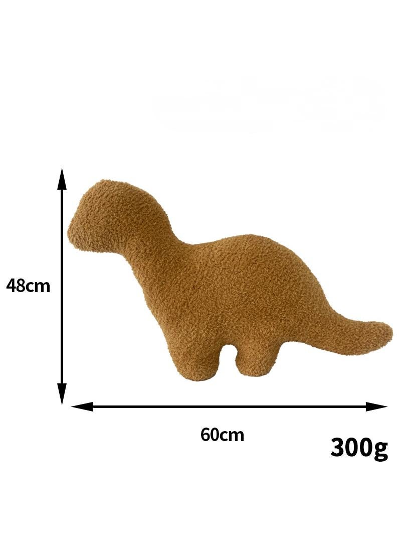 general 1 Piece Dinosaur Nugget Cushion Dinosaur Plush Toy Stuffed Animal Pillow Cute Toy Pillow Children's Room Decoration Item Birthday Gift Suitable For Boys And Girls - Image 2