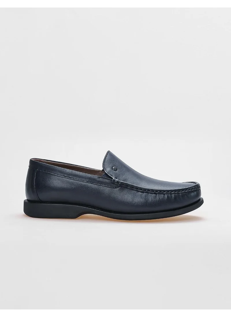 كاباني Leather Navy Blue Men's Casual Shoes