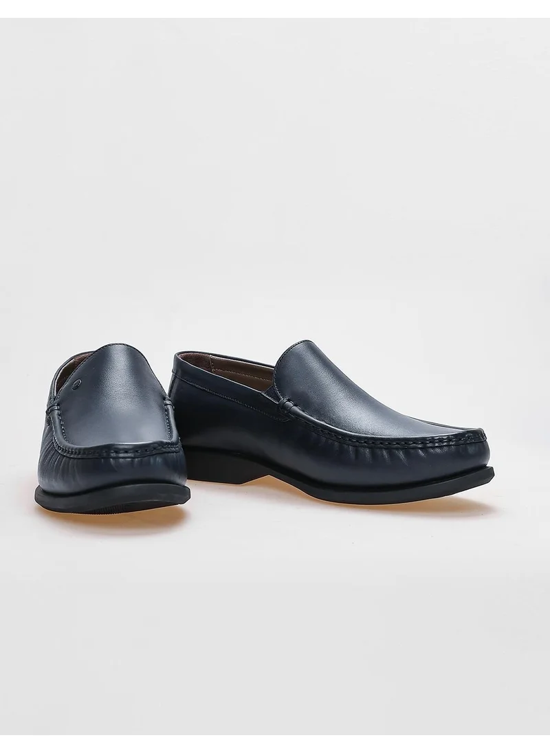 كاباني Leather Navy Blue Men's Casual Shoes