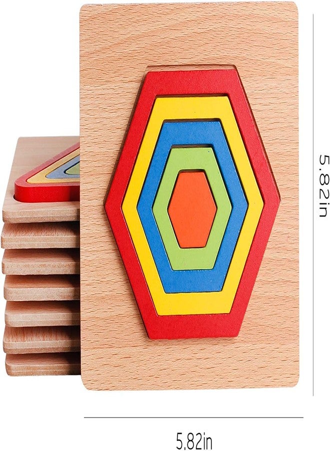VIANZ Wooden Shape Sorting Puzzle Vibrant Colors Toddlers Activities Preschool Learning Early Educational Birthday Gift Travel for Kids Age 1 2 3 4 (Hexagon) - Image 5