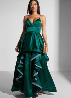 True Decadence Layered Ruffle Strappy Maxi Dress  - Image 4