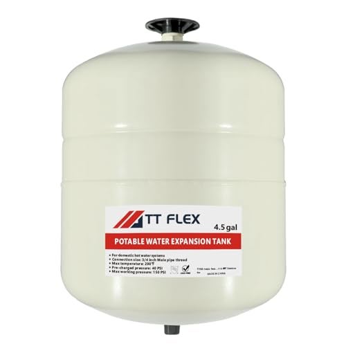 TT FLEX Potable Thermal Expansion Tank for Water Heater - 4.5 Gallon, 3/4 in MNPT Connection - Image 1