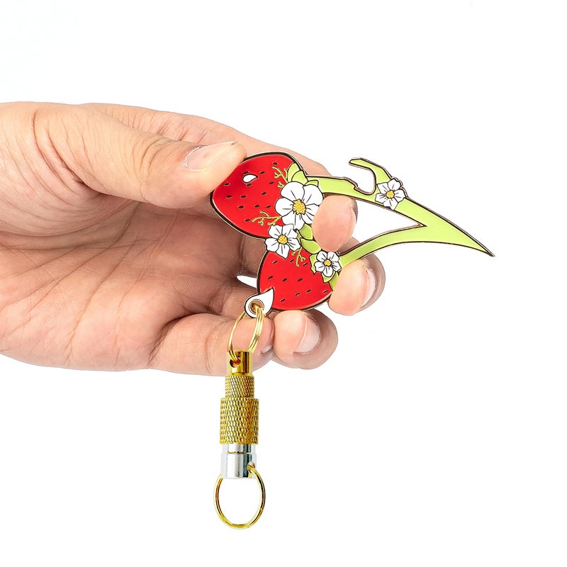 MALTERZER Keychain Safety for Women Self Defense Strawberry Key Chain Accessories Set (Strawberry keychain set 2) - Image 2