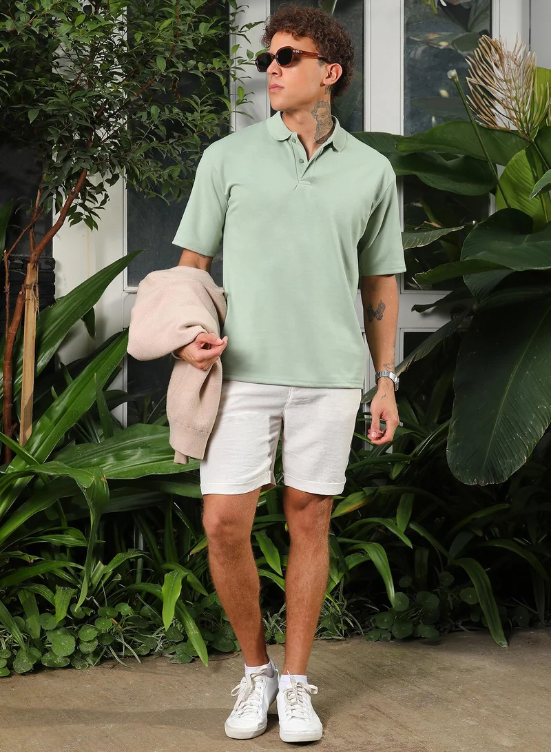 Campus Sutra Solid Polo T-Shirt