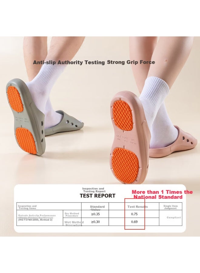 MONDOBELL Mondobell Professional Anti-slip Bathroom Slippers Comfortable Lightweight Odorless Breathable Indoor Slippers Men Light Camel Color Size 40-41  - Image 4