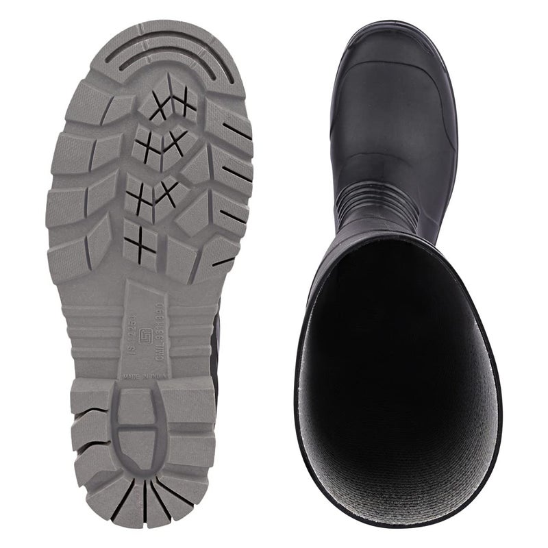 HILLSON TC07HLS0022 Torpedo Safety Gumboots with Steel Toe (Black-Grey, UK Size 7) - Image 5