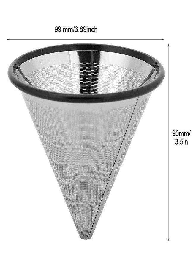 Zerodis Pour Over Coffee Dripper, Paperless Stainless Steel Coffee Filter Reusable Cone Coffee Maker for Home Cafe - Image 2