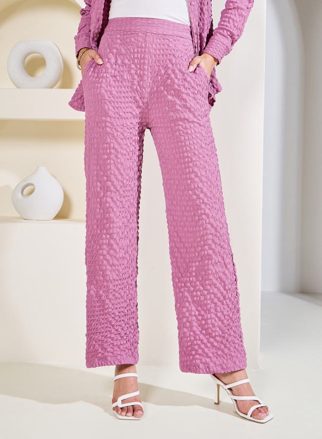 Styli Oversized Textured Button Front Shirt and Pants Co-Ords - Image 4