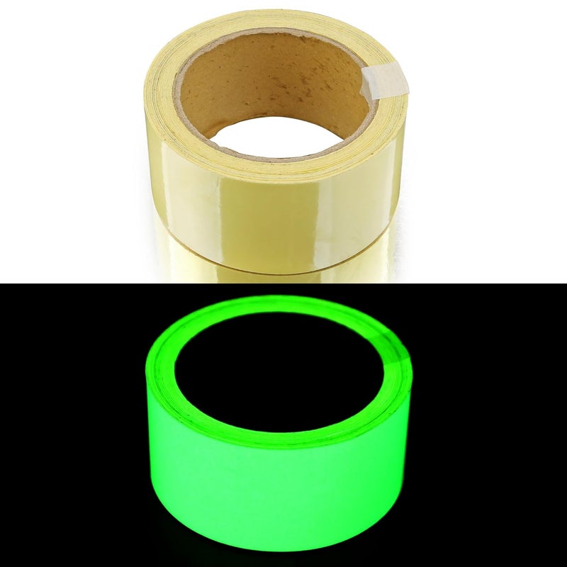Oumers Glow in The Dark Tape 33 ft x 2 inch Green High Bright Luminous Tape Sticker Removeble Waterproof and Photoluminescent - Image 5