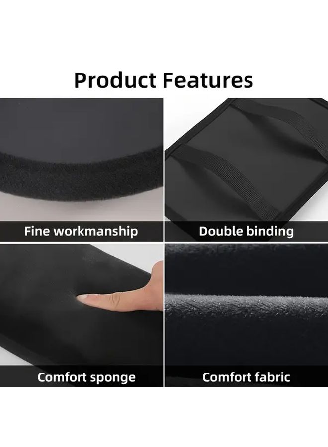 Black Car Console Armrest Pad Cushion Soft Comfortable Easy Install - Image 3