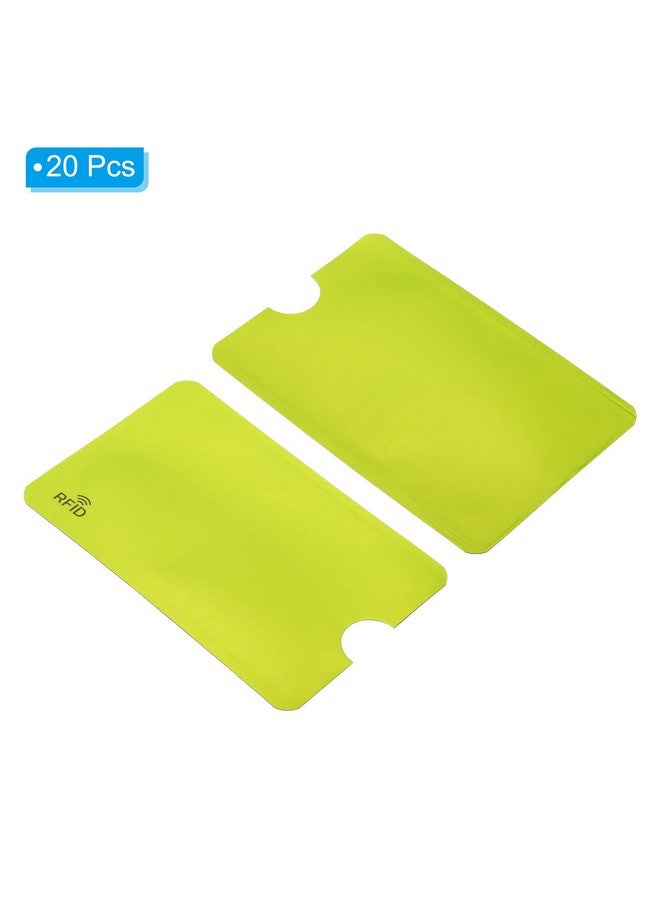 PATIKIL Rfid Blocking Sleeves, 20 Pcs Aluminum Identity Theft Prevention Credit Cards Secure Protector Holders Sleeves For Nfc Purse, Green  - Image 3