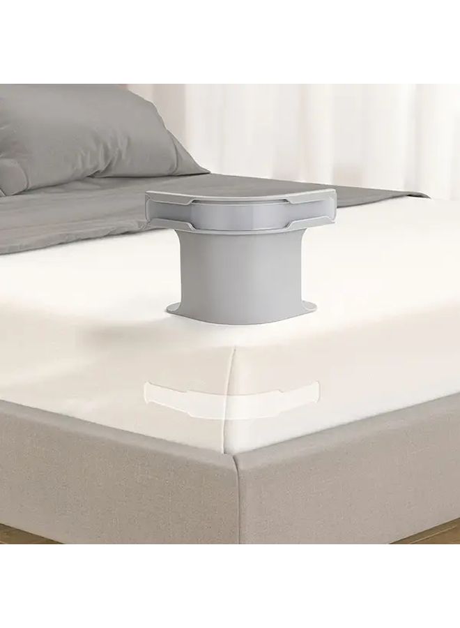 Grey 4pcs Non Slip Triangle Bed Sheet Holders With Card Slot Design - Image 2