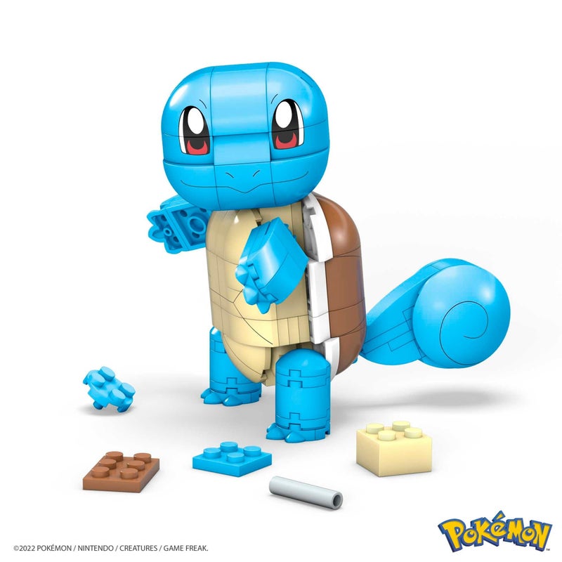 Mega Bloks MEGA Pokemon Action Figure Building Toys for Kids, Build & Show Squirtle with 199 Pieces, 1 Poseable Character, 4 Inches Tall - Image 3
