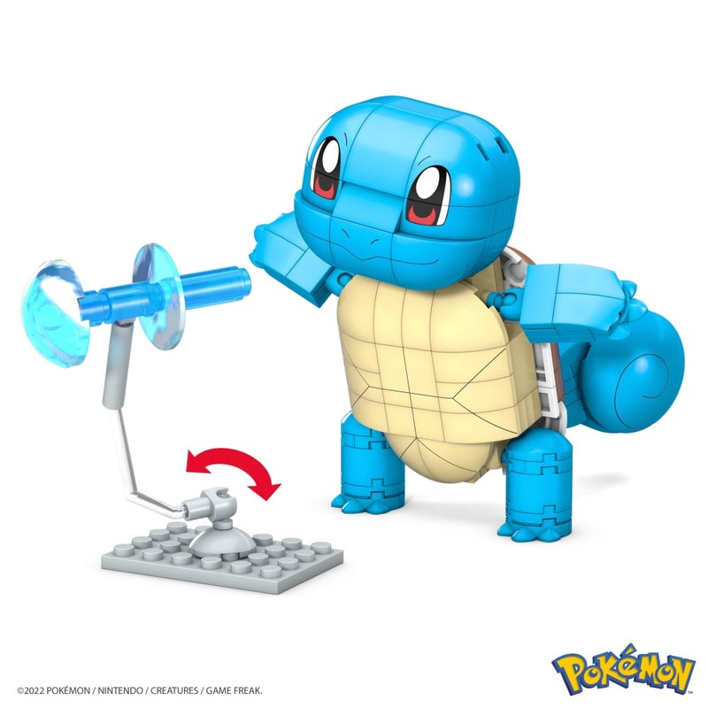 Mega Bloks MEGA Pokemon Action Figure Building Toys for Kids, Build & Show Squirtle with 199 Pieces, 1 Poseable Character, 4 Inches Tall - Image 5
