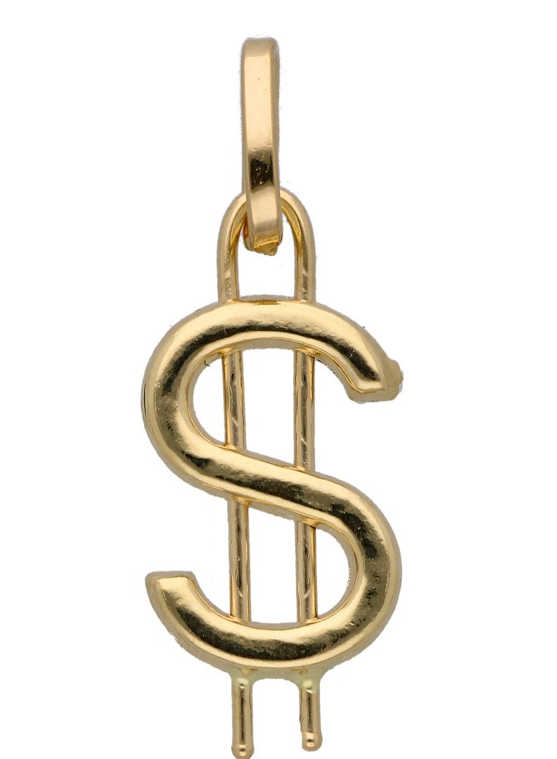 FK Jewellers Gold Dollar Shaped Pendant 18KT 