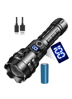 Super Bright Flashlight, Rechargeable LED Flashlights, 15000 Lumens LED Flashlight, ipx6 waterproof, Powerful Flashlight Torch Zoomable for Dog Walking Hiking Emergency Gif
