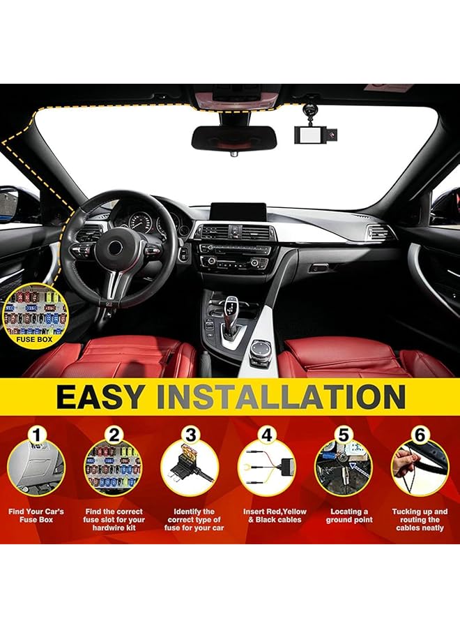 Generic Hardwire Kit,For Dashcam Dc 12-24V To 5V/3A Low Voltage Protection 24H Parking Surveillance Equipped With A Small Power Connec,Dash Cam Hardwire Kit,Car Dash Camera Type C Charger Hard Wire Kit - Image 3