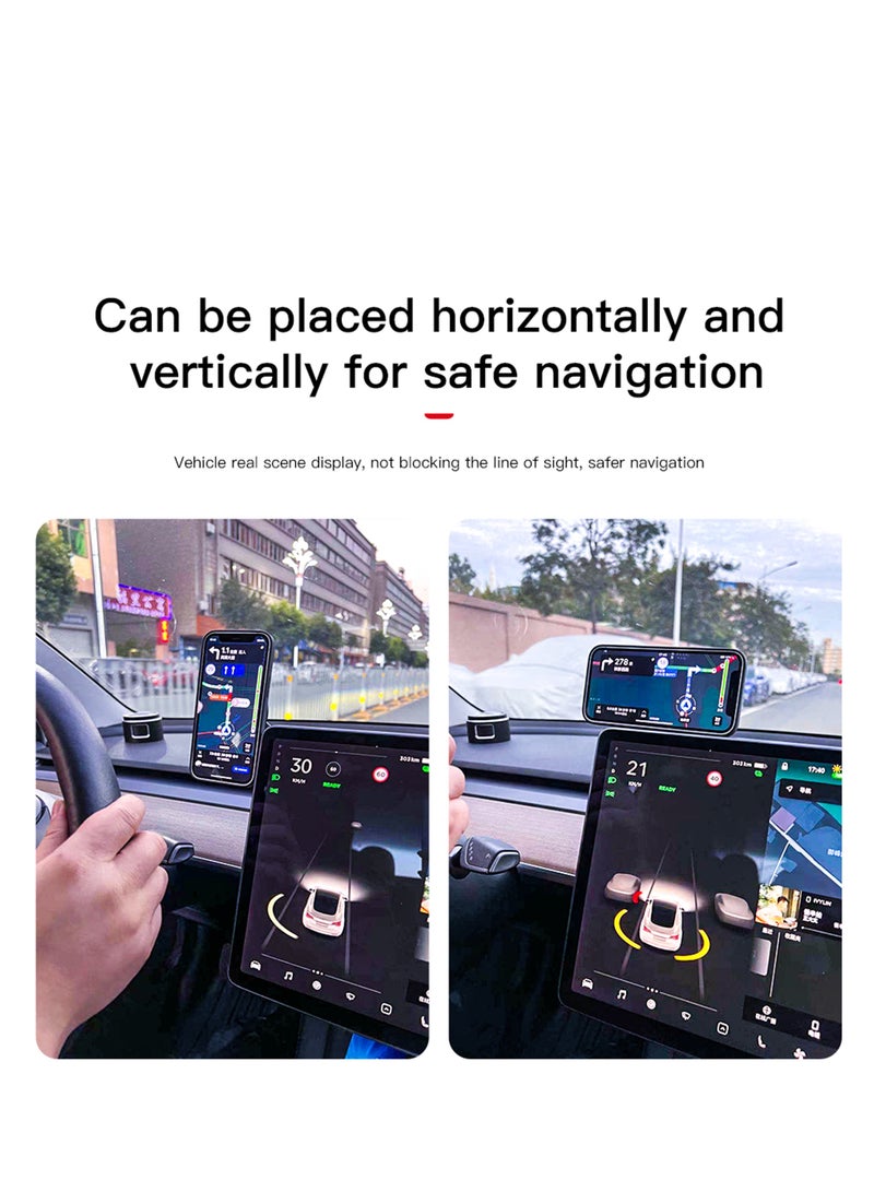 Brave Magnetic Universal Phone Mount for Car, MagSafe Car Phone Holder Mount, Automobile Cell Phone Holder 360° Rotatable for Dashboard/Center Console Fit for iPhone 15 Pro Max/ 15 Plus and All Smartphones  - Image 5