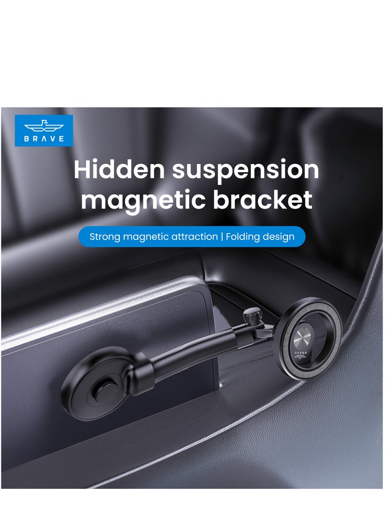 Brave Magnetic Universal Phone Mount for Car, MagSafe Car Phone Holder Mount, Automobile Cell Phone Holder 360° Rotatable for Dashboard/Center Console Fit for iPhone 15 Pro Max/ 15 Plus and All Smartphones  - Image 2